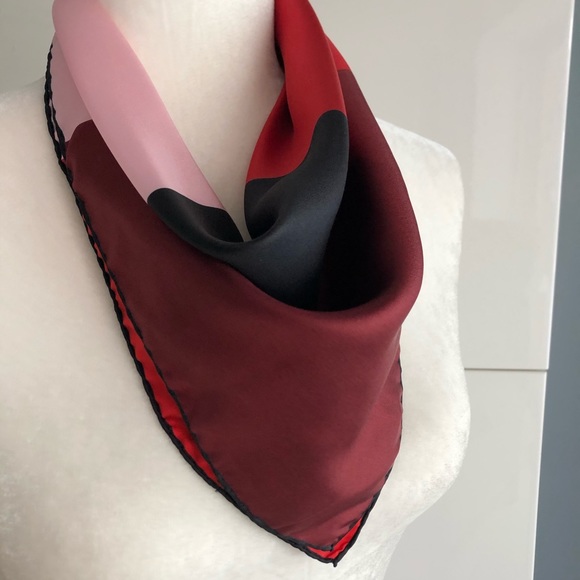 Vintage Ashear Fine Silk Square Scarf 19” New - Made in Italy - Picture 3 of 7